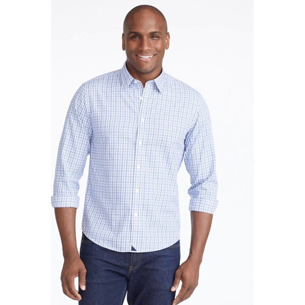 Untuckit Wrinkle Free Long Sleeve Plaid Shirt Size Large